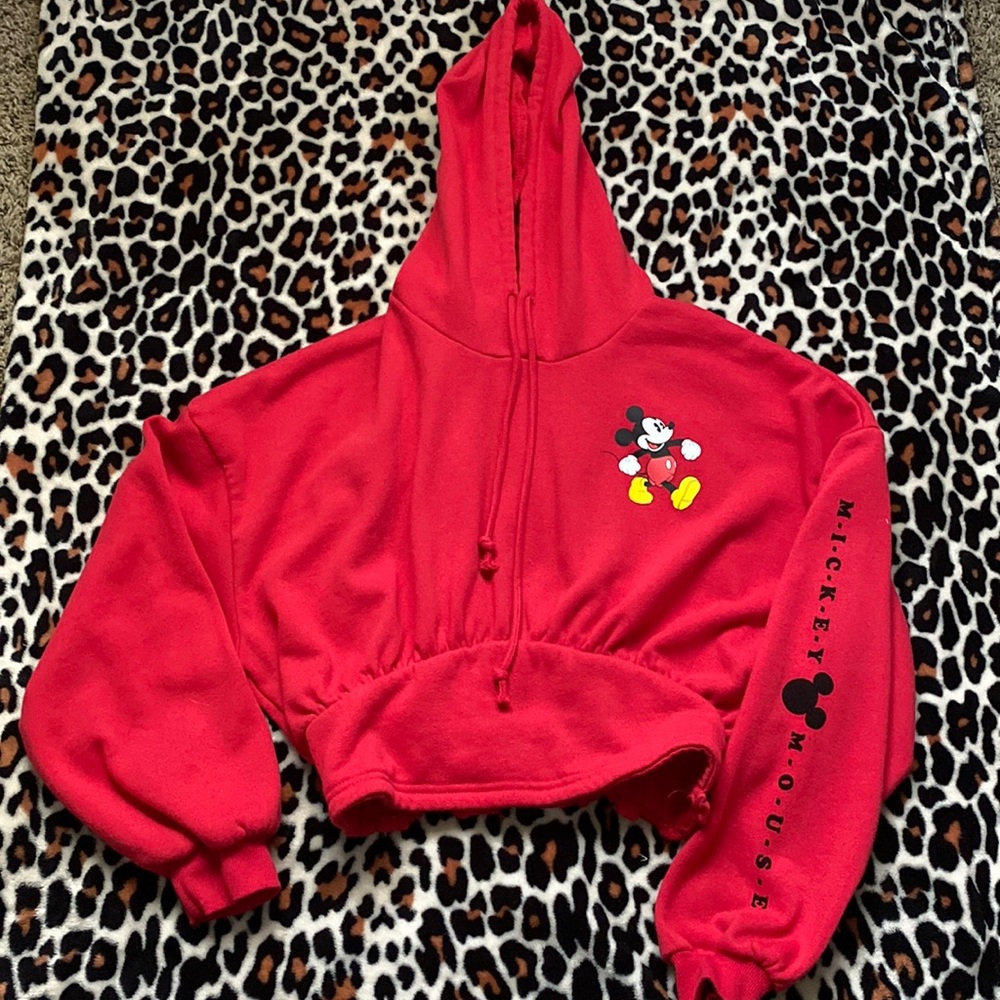 MICKEY MOUSE crop hoodie. Worn once